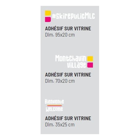 Adhésifs vitrines magasin Ski Republic