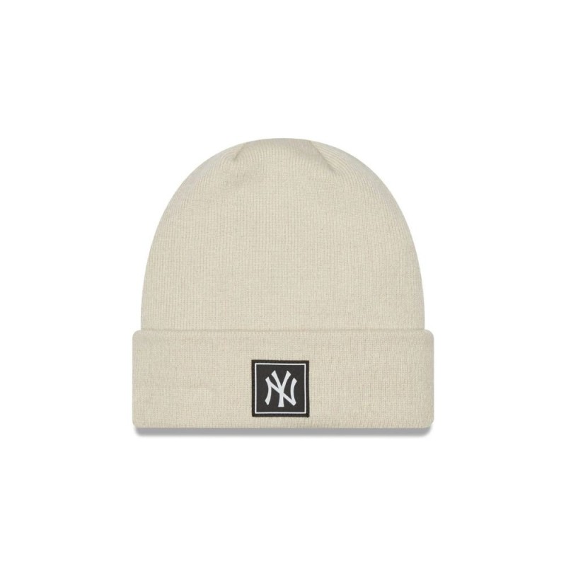 Bonnet New Era Team Cuff Beanie New York Yankees Stone